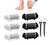 6 rulli di ricambio per lime Scholl, testine di ricambio per rulli, 3 tipi di rulli di ricarica per Scholl Replacem ent Roll ers con spazzola di pulizia, compatibili con SCH oll/Essy/ShoRan