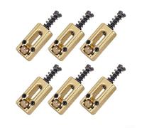 6 Rulli per Sella Chitarra per tl Lega di Zinco Cromato Accessorio Ricambio Musicale Dimensioni 22x10mm(Gold)