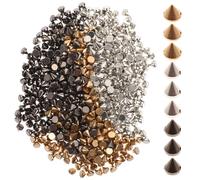 6 sacchetti di borchie punk abbigliamento picchi punk scarpe per rivettanti per