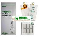 6 Sacchetti Folletto VK140 Vorwerk Originali Filtrello Premium con Dovina FP140