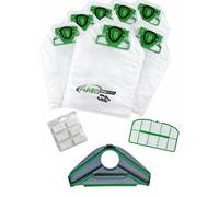 6 Sacchetti Folletto VK200 e VK220S COMPATIBILI + Piastra con Setole per HD60/65S - COMPRESO di 6 Profumini e 1 Griglia Motore - Microfibra a 5 STRATI - Ricambio Antipolvere Alta Filtrazione per Casa