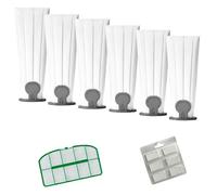 6 Sacchetti Folletto VK7 e VK7S COMPATIBILI - COMPRESO di 6 Profumini e 1 Griglia Motore COMPATIBILE - Sacchetti VK7 e VK7s a 5 Strati Microfibra Alta Filtrazione con Carboni Attivi