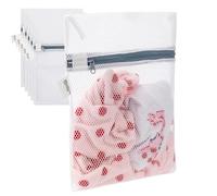 6 Sacchetti Lavatrice Decor Hub Biancheria, Sacchetto Lavatrice 30 x 25 cm, Retine Lavatrice per Bucato con Zip