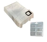 6 Sacchetti per aspirapolvere + 6 Profumi adatti per Vorwerk Folletto VK 135 136 - VK135, VK136 - FP 135 136 - FP135/136 - con microfibra speciale