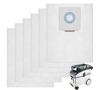 6 sacchetti per aspirapolvere per Festool CT 36/CTM 36 E/CTL 36E CLEANTEC