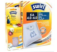 6 Sacchetti per aspirapolvere + Perline deodoranti Compatibile con AquaVac Trionic, Boxter 15 S, P, Boxter 20 S | Compatibile con Swirl KÄ4-6 - KÄ 4-6 | 6 Borse, Deodorante per ambienti, Accessori