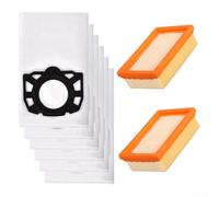 6 sacchetti per la polvere e 2 filtri adatti per Kärcher WD4/WD5/WD6/MV4/MV5/MV6/WD 4 Premium, 5 P, P 6 MV KWD4, KWD5, KWD6, KNT4, WD4.000 a WD5.999, SW5.100, SE 6.100 Part Number 2.8633 -006. 0 KFI