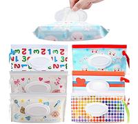 6 sacchetti per salviettine umidificate, riutilizzabili, ricaricabili, per salviettine umidificate, per bambini