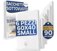 6 Sacchi S 60x40 Sacchetti Sottovuoto Vestiti Buste di Qualità Superiore per