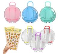 6 salvadanaio, mini valigia, confezione regalo, in miniatura, come regalo di denaro, simulazione, valigia da viaggio, salvadanaio, cassa da viaggio, per regalare denaro per il viaggio, con 1 adesivo