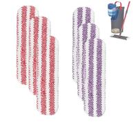 6 salviette per mocio con motivo W per Vileda H2prO/ O-Cedar H2prO Flat Mop System, sostituzione per vestiti sicuri su pavimenti in legno, vinile, piastrelle, battiscopa, pareti