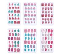 6 scatole / 144 pezzi bambini unghie finte adorabile copertura completa unghie