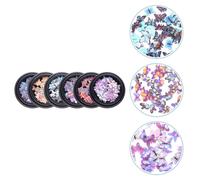 6 scatole Chic Nail Pieces 3D Paper Butterflies Decorazione per manicure
