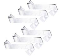 6 Sciarpe Bianche in Tessuto da Personalizzare (addio al celibato/nubilato, compleanno, festa, ecc.)