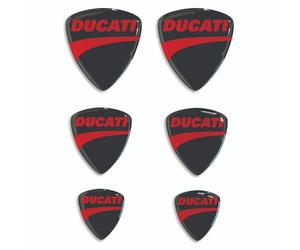 6 Scudetti Adesivi Resinati Stickers 3D a cupola compatibili con moto DUCATI