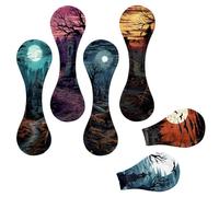 6 segnalibri magnetici per cimitero di Halloween, per donne e uomini, segnalibro magnetico piegato per gli amanti dei libri, studenti, insegnanti, lettura 9,9 x 3 cm