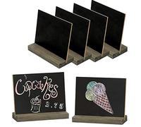 6 Segno Confezione rustico Scheda di gesso con il legno posizione for decorazioni di nozze Segni Etichette 6X5 pollici Lavagna