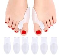 6 Separatore Dita Piede, Di Separatori in Gel Morbidi Distanziatori Standard Per Le Dita Dei Piedi, Dita Incrociate e Più & di Dita a Martello & Toe Artiglio Alluce Valgo Correttore