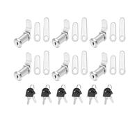 6 Serrature per Armadietto con Chiave 1-1/2" per RV, Argento