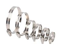 6 set 5 pezzi/lotto tutte le dimensioni in acciaio inossidabile 304 a vite senza fine fascetta stringitubo di alta qualità - fascette for tubi del carburante acqua(21-44mm 5pcs)