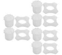 6 set Anello Microfono in Silicone Bianco, Antiscivolo | Si Illumina al Buio, per Microfoni Portatili Dinamici, Adatto a Karaoke e Uso Domestico