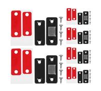 6 Set Chiusura Magnetica Invisibile per Armadi, Acciaio Inox Nero | Forza di Tenuta Elevata, Installazione Semplice e Riutilizzabile, per Camera da Letto e Cassetto