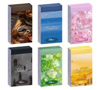 6 set da 300 pezzi di adesivi washi, adesivi decorativi di vari colori per journaling, scrapbooking, diario, album con elementi estetici come caffè, cielo, vita Tagli UnicaCarta tessile