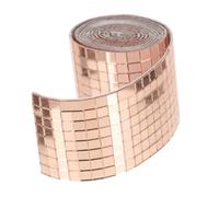 6 set di adesivi murali a mosaico in vetro, specchio, piastrelle, autoadesivi, impermeabili, oro rosa, for casa, cucina, bagno Per Decorazioni Fai Da Te