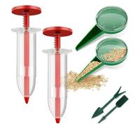 6 Set di Distributore di Semi Mini Seedmaster Strumento, Plastica Distributore di Semi Portatile, Distributore di Sementi da Giardino Set, Mini Seedmaster Strumento di Semina, per Semina Orticola