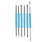 6 "- Set di strumenti dissaldanti per riparazione PCB - Utensili manuali per saldatura, saldatura, rettifica, pulizia e manutenzione in acciaio al carbonio (6 pezzi, blu)