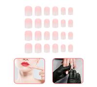 6 set di unghie finte corte quadrate sfumate - 24 pezzi/set di estensioni per