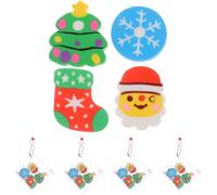 6 Set Gommine Natalizie Carine in Pvc, Set Mini Sagome di Natale