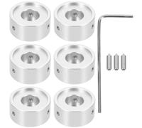6 Set Tappo Metallico per Footswitch Chitarra Elettrica, in Alluminio | Copertura Semplice per Pedali Effetti, Ricambio Portatile per Pedaliera e Registrazione Domestica