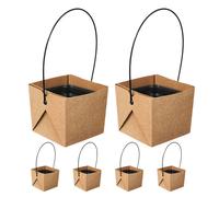 6 Sets Bacino Succulento Vasi Quadrati Plastica Vaso Con Drenaggio