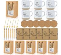 6 Sets Employee Appreciation Gifts Bulk, Thank You Gift Coffee Mug Set | Regalo di apprezzamento per il personale, include una tazza da caffè da 350 ml con cucchiaio, sottobicchiere in sughero