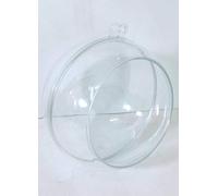 6 SFERA SFERE PALLINA PLEXIGLASS 12 cm diam con BUCO e DIVISORIO SEPARATORE CENTRALE BOMBONIERE GADGETS NATALE
