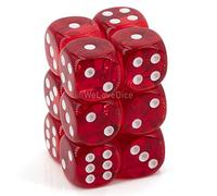 6-sided Dice: Translucent Red