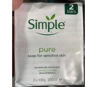 6 Simple Detergente Sapone Barra Con pro-Vitamina B5 Confezione Doppia 100g (12