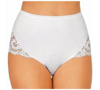 6 slip culotta pizzo da donna JADEA 07 cotone elasticizzato bianco nero mutanda