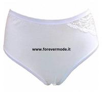 6 Slip culotte da donna Elleci classiche a vita alta in cotone con pizzo art 412