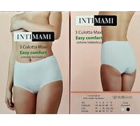6 slip culotte donna INTIMAMI cotone BIelastico Tg 7/2XL MAXI BIANCO art.5906