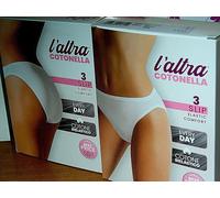6 slip midi COTONELLA line ESSENTIALS Tg 6/XXL bianco cotone bielastico art.3363