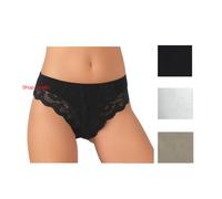 6 Slip Donna Pizzo Merletto Cotone Elastico Modal Bianco Nero Mutandine Mutanda