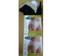 6 SLIP DONNA VITA ALTA ILARY MICROFIBRA MADE IN ITALY BIANCO NERO NEUTRO ART 617