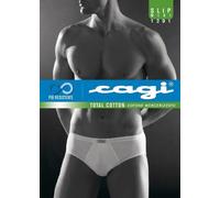 6 SLIP MIDI UOMO SPORT MUTANDA CAGI 1291 100% COTONE BIANCO DA 4 A 8