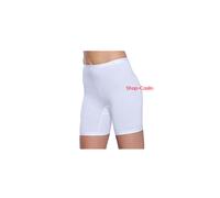6 Slip Pantaloncino Donna Vita Alta Gamba Lunga Cotone Elastico Bianco Nero Moda