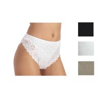 6 Slip Pizzo Merletto Donna Cotone Elastico Modal Bianco Nero Jadea Mutandine