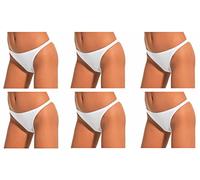 6 Slip tanga donna l'altra COTONELLA cotone elastico 3161 (2, BIANCO)
