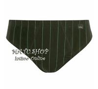 6 Slip Uomo CIELLEGI Flash Scuro Rigato Filo Verticale 100% Cotone Makò