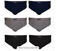 Coveri 6 Slip Uomo Enrico Cotone bielastico Elastico Interno Art. ES1002 (6/XL, colorato)